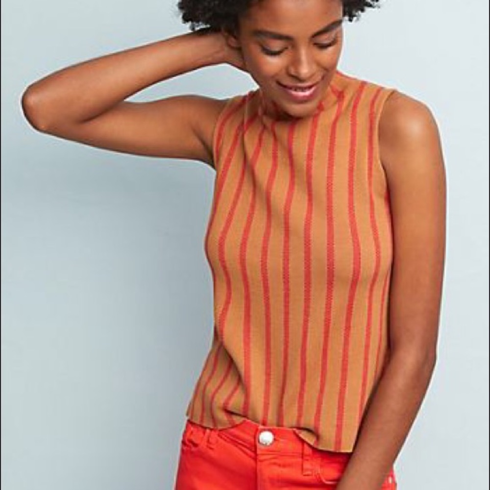 Anthropologie Moth mock neck tank top